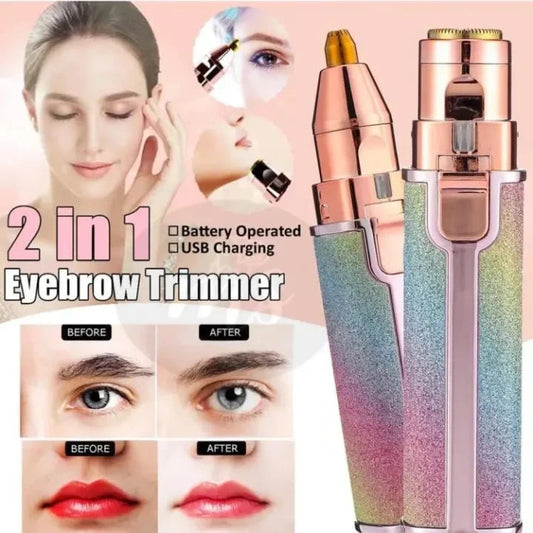 Glitter Eyebrow Trimmer 2 in 1 Rechargeable